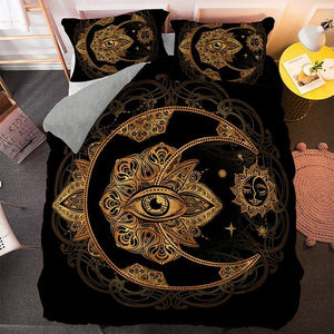 Bohemian Moon And Sun Comforter Set - Beddingify