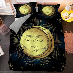 Bohemian Moon And Sun Bedding Set - Beddingify