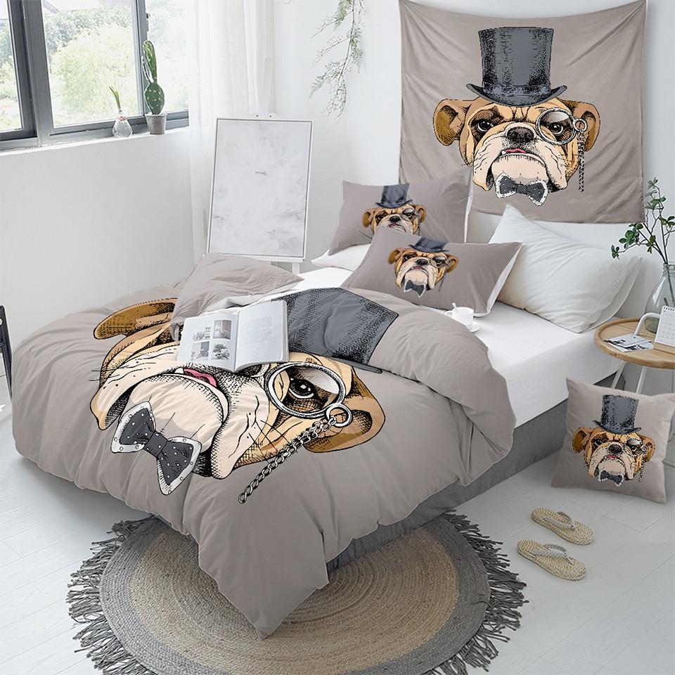 Cool Bulldog Dogs Comforter Set - Beddingify