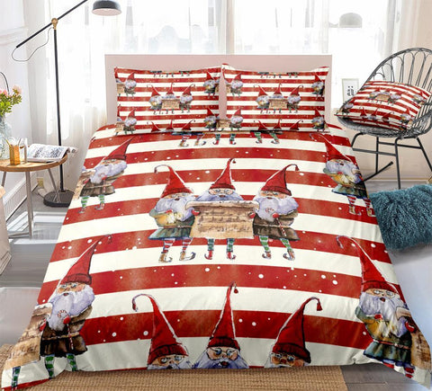 Image of Singing Christmas Carol Dwarfs Comforter Set - Beddingify