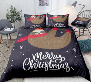 Christmas Sloth Bedding Set - Beddingify