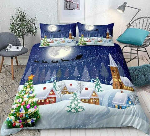 Image of Christmas Eve Themed Comforter Set - Beddingify