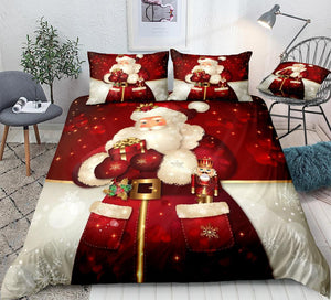 Cartoon Santa Claus Comforter Set - Beddingify