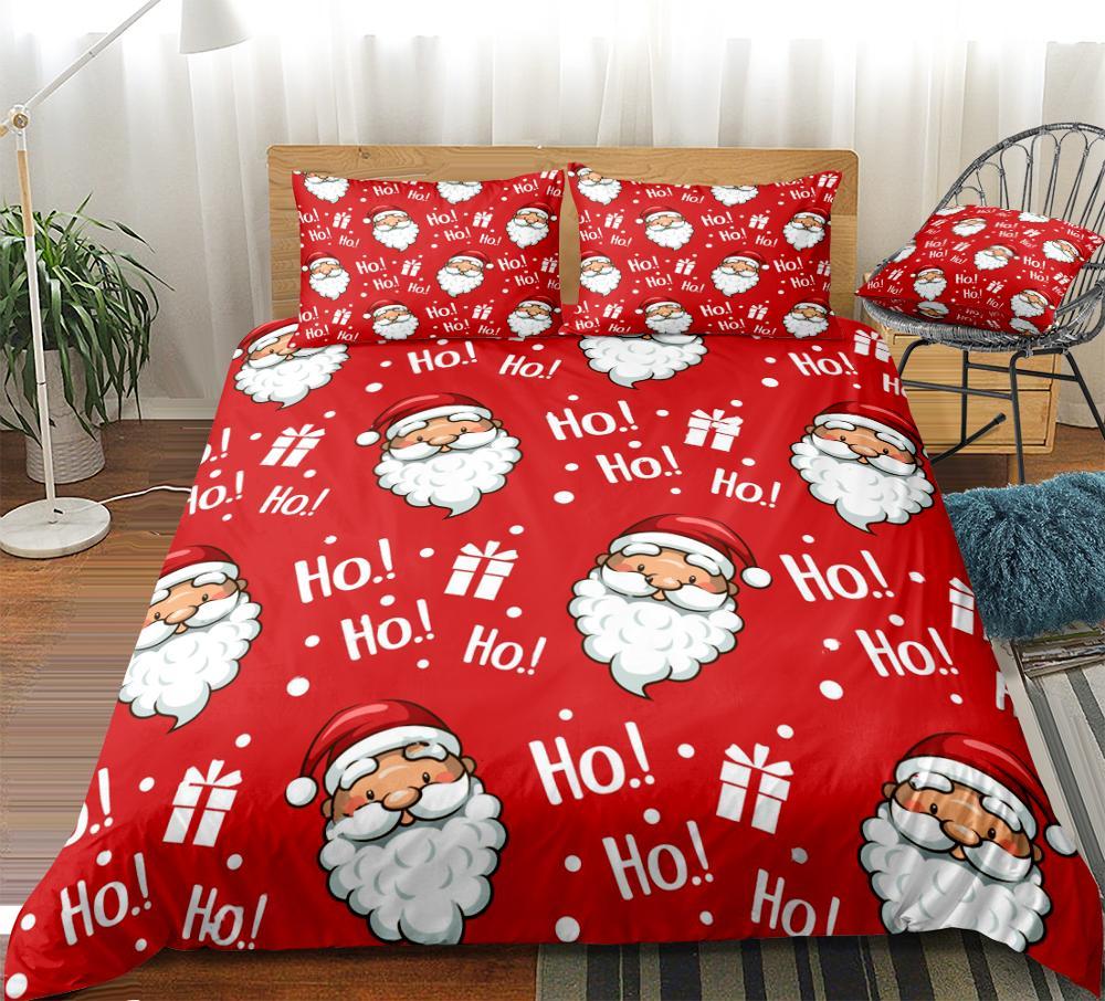 Christmas Cartoon Santa Claus Comforter Set - Beddingify