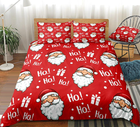 Image of Christmas Cartoon Santa Claus Comforter Set - Beddingify