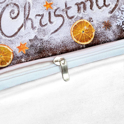 Image of Snowflakes Fruits and Reindeer Christmas Comforter Set - Beddingify