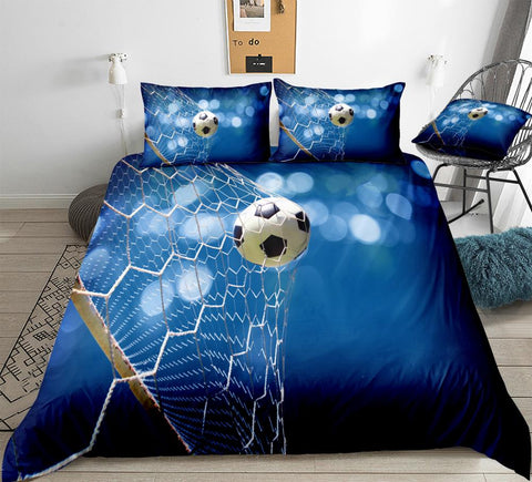 Image of Soccer Ball in Goal Bedding Kid - Beddingify