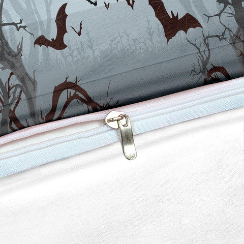 Image of Bats Halloween Comforter Set - Beddingify