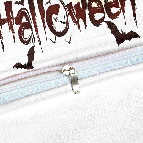 Image of Halloween Bats Jack-o-Lantern Comforter Set - Beddingify