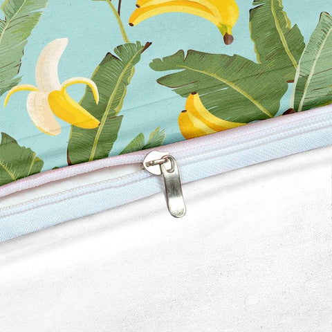 Image of Bananas and Palm Leaves Comforter Set - Beddingify