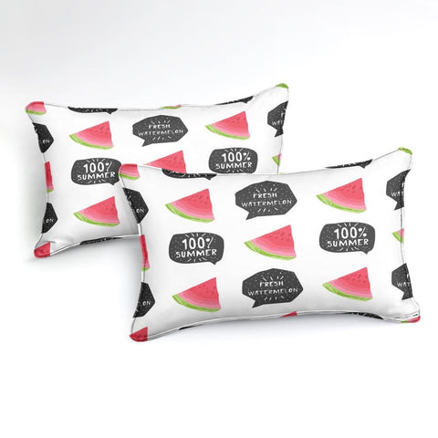 Image of Girls Watermelon Pattern White Comforter Set - Beddingify