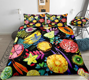 Tropical Fruits Plants Comforter Set - Beddingify