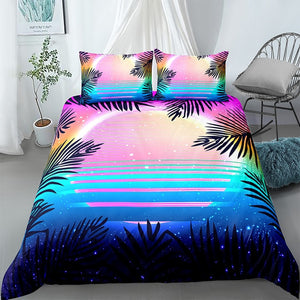 Colorful Tropical Sunrise Bedding Set - Beddingify