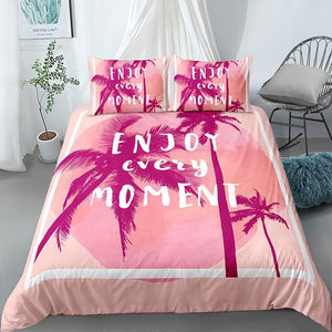Pink Tropical Comforter Set - Beddingify