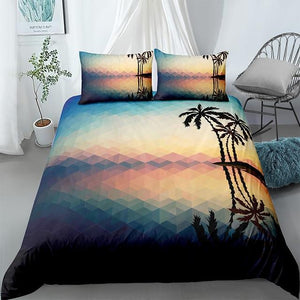 Tropical Coconut Tree Comforter Set - Beddingify