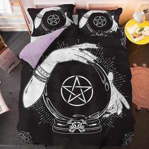 Tarot Black And White Comforter Set - Beddingify