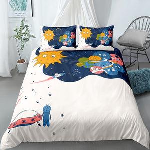 Funny Astronaut Bedding Set - Beddingify