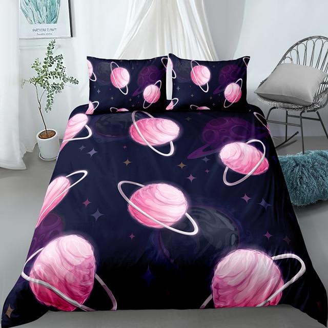Pink Planets Comforter Set - Beddingify