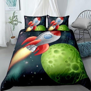 Astronaut Rocket Comforter Set - Beddingify