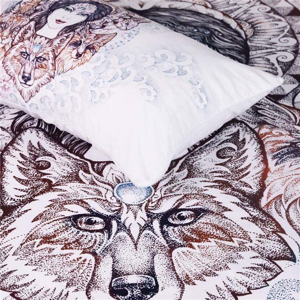 Woman Wolf Comforter Set - Beddingify