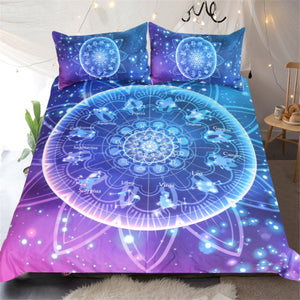 Galaxy Burgundy Mandala Bedding Set - Beddingify