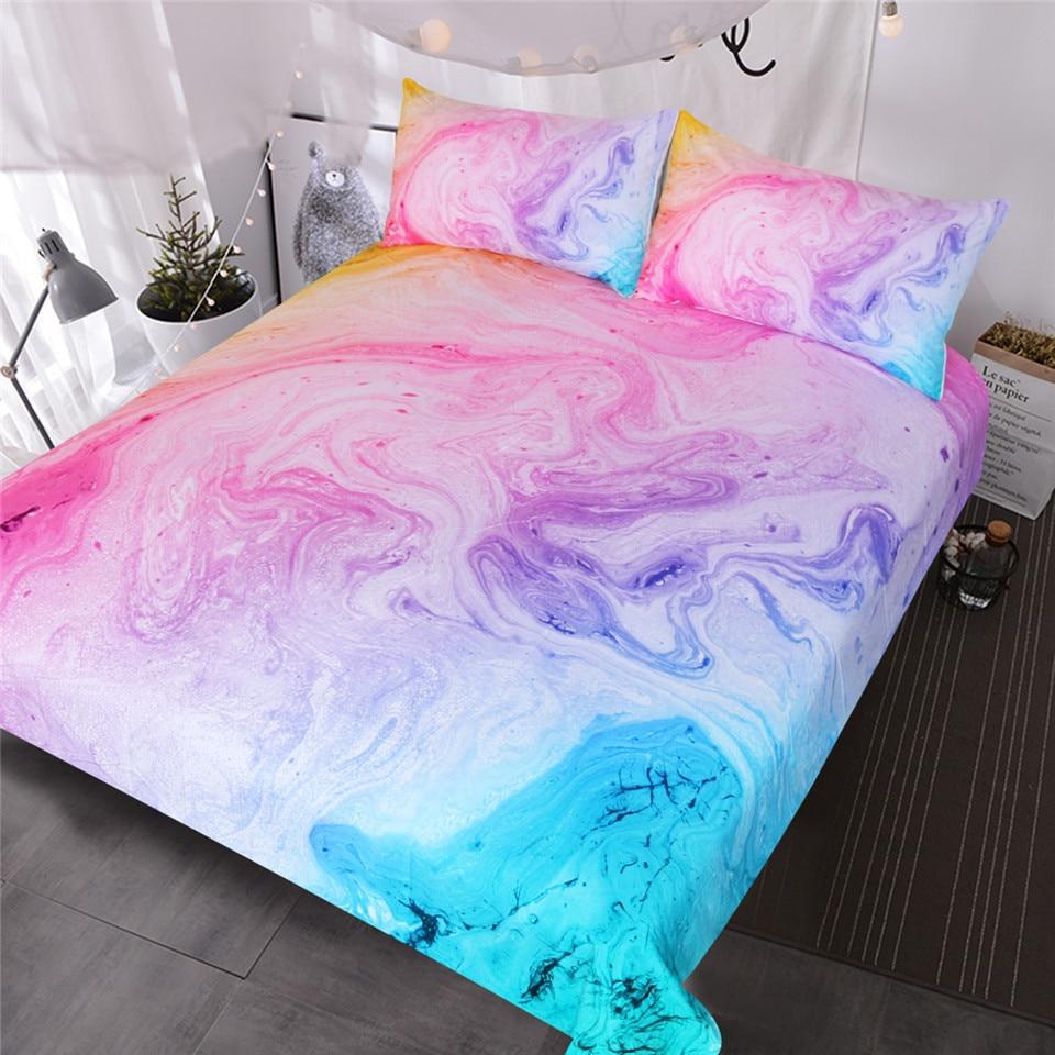 Pastel Colorful Marble Comforter Set - Beddingify