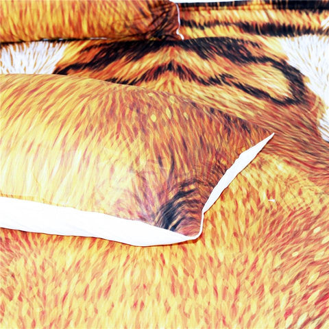 Image of Tiger Face Drawing Comforter Set - Beddingify
