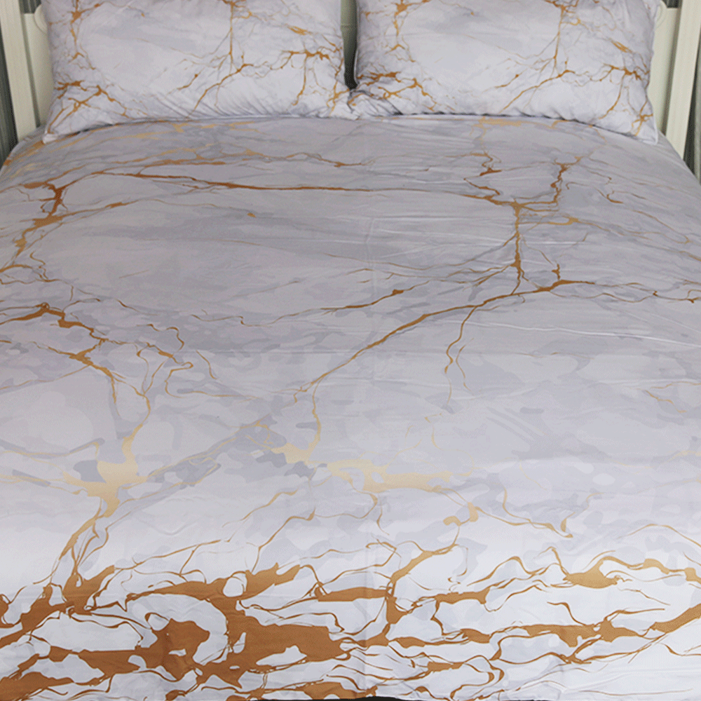 Gold and White Marble Comforter Set - Beddingify