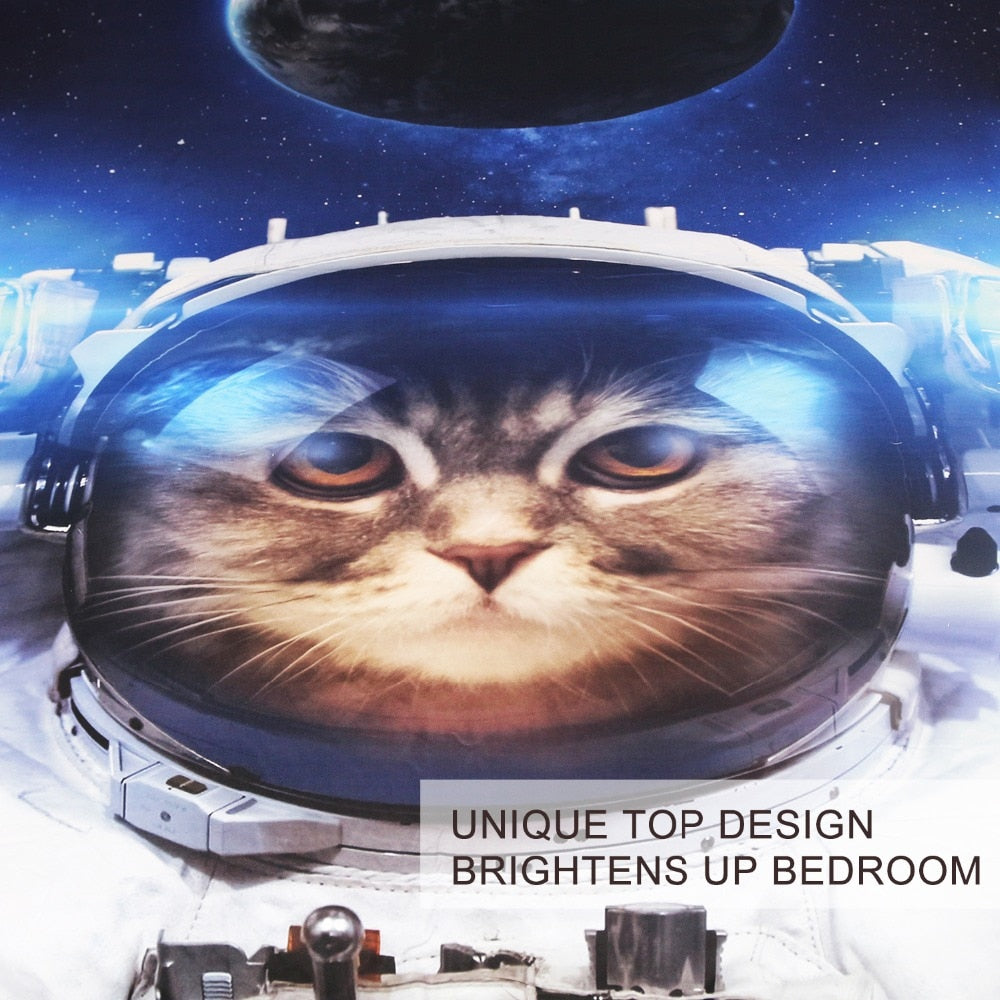 Funny Space Cat Bedding Set - Beddingify