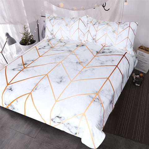Image of Stylish Marble Texture Bedding Set - Beddingify