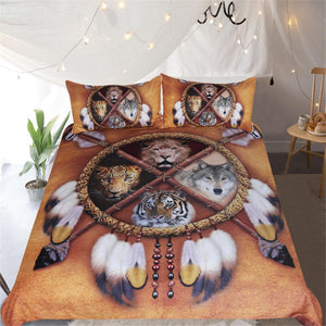 Wolf Dreamcatcher Comforter Set - Beddingify