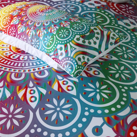 Image of Rainbow Mandala Comforter Set - Beddingify