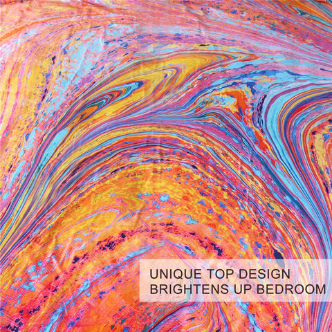 Image of Colorful Marble Bedding - Beddingify