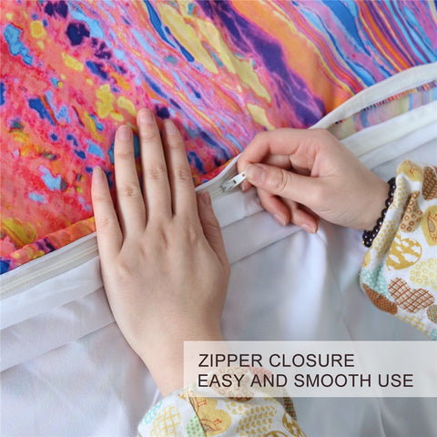 Image of Colorful Marble Bedding - Beddingify
