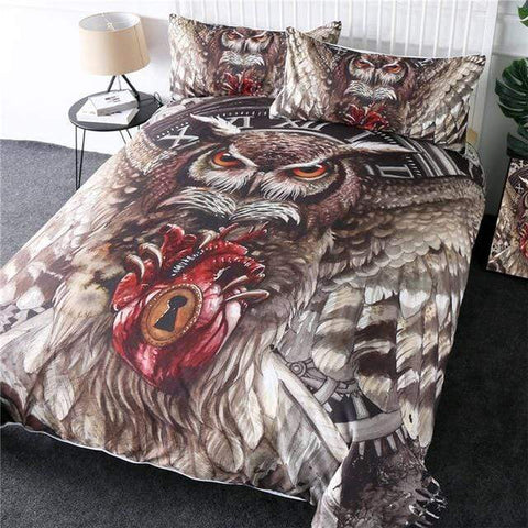 Image of Queen Flying Owl Comforter Set - Beddingify