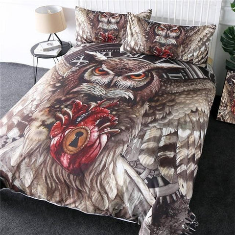 Image of Queen Flying Owl Bedding Set - Beddingify