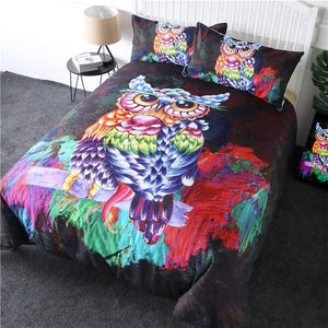 Colorful Owl Comforter Set - Beddingify