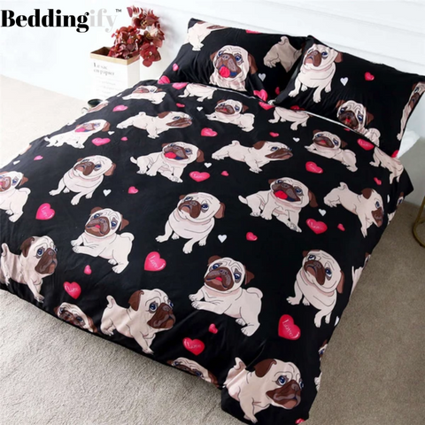 Image of Pug Comforter Set - Beddingify