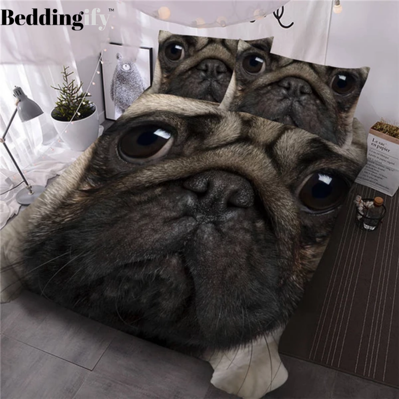 3D Bulldog Comforter Set - Beddingify