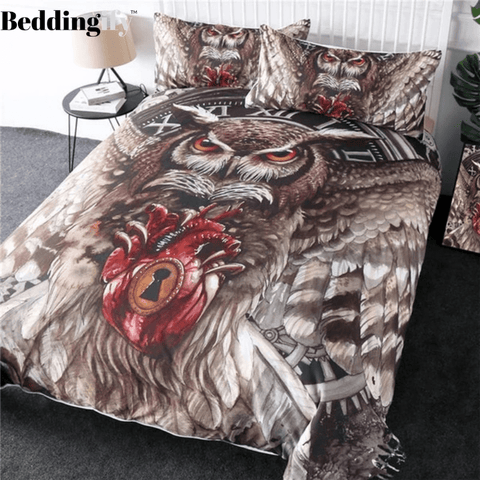 Image of Queen Flying Owl Comforter Set - Beddingify