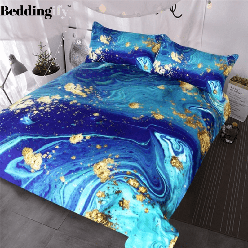 Quicksand Turquoise Comforter Set - Beddingify