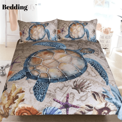 Image of Sea Turtle Comforter Set - Beddingify