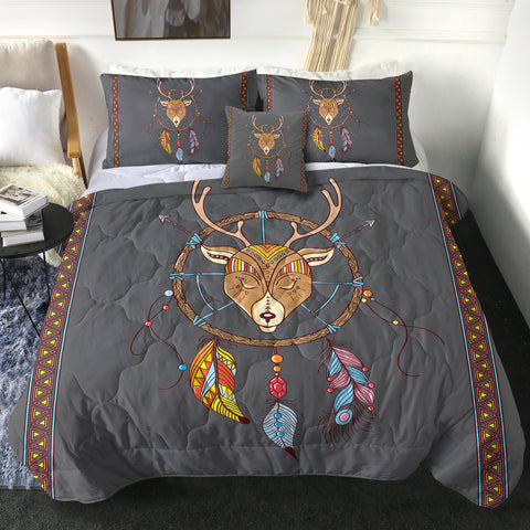 Image of 4 Pieces Antler Dreamcatcher SWBD2374 Comforter Set