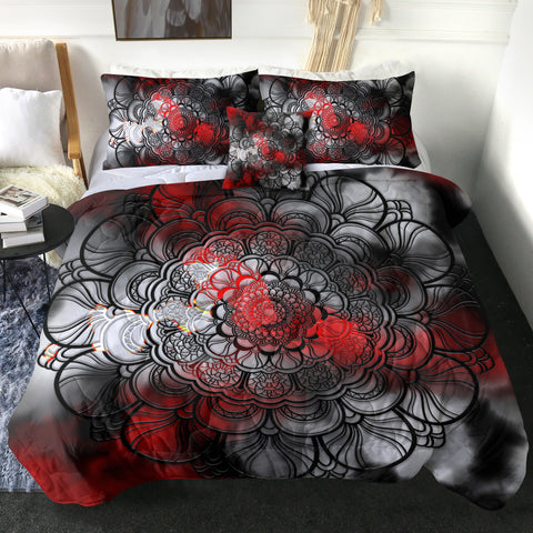 Image of 4 Pieces Darken Mandala SWBD2379 Comforter Set