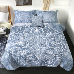 4 Pieces Cloudy Mandala SWBD2387 Comforter Set