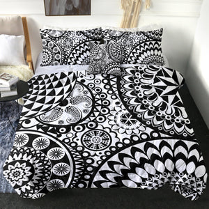 4 Pieces Hypnotic Mandala SWBD2391 Comforter Set