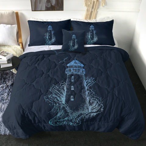 Image of 4 Pieces Lighthouse SWBD2393 Comforter Set