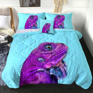 4 Pieces Purple Chameleon SWBD2418 Comforter Set