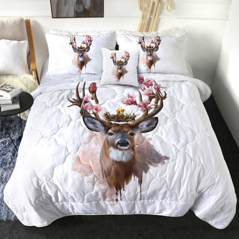 Image of 4 Pieces Antler Of Life SWBD2425 Comforter Set