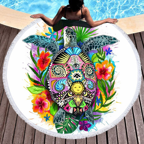 Image of The Original Turtle Mystic Round Towel Set - Beddingify